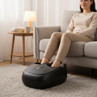 M Super Mini Elektrisches Fußmassagegerät mit Heizung, Luftdruck, Vibration, Abnehmbarem Bezug, Praktischem Griff, Stecker und Fernbedienung, P1-P5 Modi