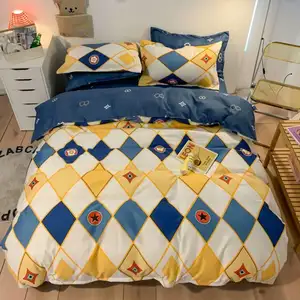 Nantong supplier ready stock wholesale printed bed polyester fabric