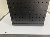 Supports d'affichage en métal à 4 côtés pour spectacles d'artisanat, organisateur de panneau perforé rotatif, noir