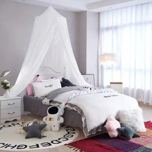 Red de cortina colgante, aro redondo de princesa, dosel de cama transparente, para cama mosquitera, tamaño King Circular - Product Image 6