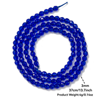 Vente en gros de perles de verre à facettes en cristal de 3mm perles de verre minuscules à facettes Rondelle de perles d'espacement en verre à facettes pour la fabrication de bijoux