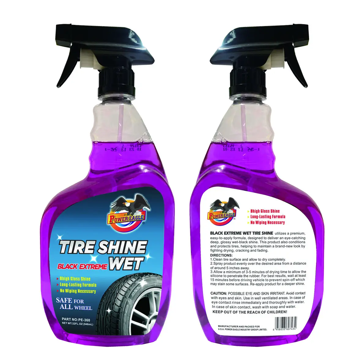 Espuma de limpieza ecológica para el cuidado del coche, protección de larga duración para brillar los neumáticos, 946ml