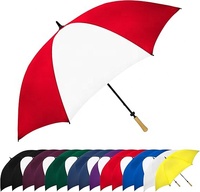 Promotion Publicité En Gros Impression Personnalisée Logo Golf Parapluie Droit Coupe-Vent 62 Pouces Grand Parapluie Imprimer pour la Pluie