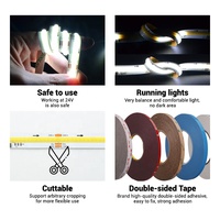 Bande LED COB la plus populaire, ruban flexible haute densité, éclairage linéaire blanc chaud naturel, direct usine