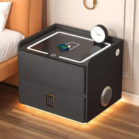 Table de Chevet Intelligente Moderne de Luxe en Bois Pliante avec Miroir et Recharge Sans Fil pour Appartement – Vente en Gros