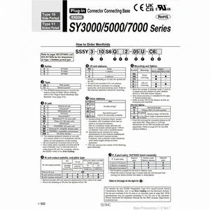 Colector neumático SMC Pneumatics, piezas neumáticas de - Product Image 1