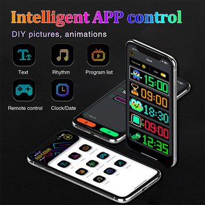 Pantalla <span class=keywords><strong>Led</strong></span> para exteriores, resistente al agua, a todo Color, desplazamiento Flexible, luz <span class=keywords><strong>Led</strong></span> para coche, tablero de señal, Control de aplicación, Panel de matriz <span class=keywords><strong>Led</strong></span>