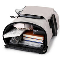 Sac à dos professionnel transfrontalier pour homme, grande capacité, sacoche d'ordinateur de voyage, sac fonctionnel pour le travail, en cuir PU tendance