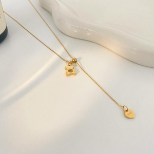 Corazón hueco diseño <span class=keywords><strong>de</strong></span> oso <span class=keywords><strong>de</strong></span> peluche hebilla extraíble ajustable joyas <span class=keywords><strong>de</strong></span> acero inoxidable collar <span class=keywords><strong>de</strong></span> clavícula <span class=keywords><strong>de</strong></span> acero <span class=keywords><strong>de</strong></span> titanio - Product Image 3