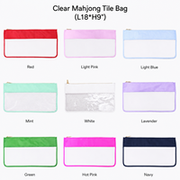 Sac de rangement transparent pour Mahjong, personnalisable avec monogramme brodé, pour jeu de Mahjong, cadeau de club, livraison rapide, sac pour tuiles américaines