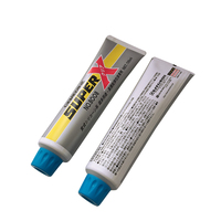 Cemedine Super X No8008 Colle transparente noire et blanche, adhésif, adhésif en silicone pour métal
