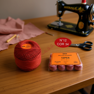 Filo di Cotone Ilan N12 Colore 34 Fili per Cucito - Product Image 2