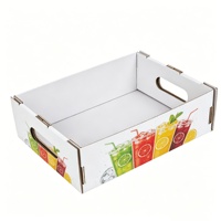 Caja de Cartón Corrugado Resistente para Envasado de Latas y Botellas de Bebidas, Marca OEM, Apilable, para Exhibición en Supermercados, Bandeja de Cartón PDQ