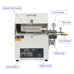 Pabrik Langsung Obral 1200C Pengendali Pid Tanur Tabung Vakum dengan Tabung Kuarsa - Product Image 4