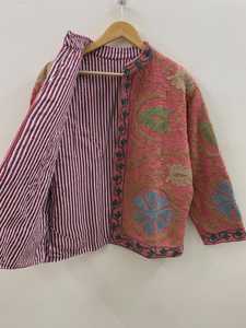 เสื้อแจ็คเก็ตบอมเบอร์ปักลายดอกไม้ซูซานีผ้าฝ้ายทอมือระบายอากาศได้ดีสำหรับผู้หญิงและผู้ชายแฟชั่นบูติกฤดูหนาว - Product Image 6