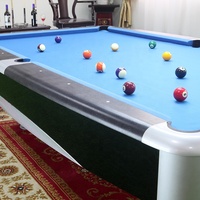 Mesa de Billar Multijuegos 4 en 1 Moderna de 8 pies/9 pies, Mesa de Hockey de Aire, Mesa de Tenis de Mesa, Mesa de Comedor, con Patas de Madera y Cojín de Pizarra Sólida