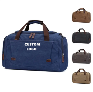 Özel taşınabilir çevre dostu tuval dayanıklı taşıma-on bagaj spor salonu silindir çanta haftasonu kısa mesafe aşırı gece seyahat çantaları - Product Image 1