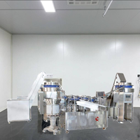 Jarum suntik sekali pakai presisi tinggi sepenuhnya otomatis mengisi lini produksi profesional garansi 1 tahun inti PLC