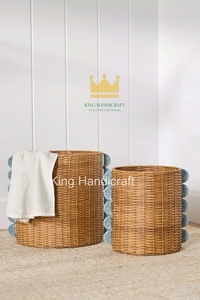 Organizador de Ropa de Ratán Hecho a Mano, Cesta de Almacenamiento Moderna, Color, Forma y Logotipo Personalizables, Organizador Multiusos para Habitación Infantil - Product Image 3