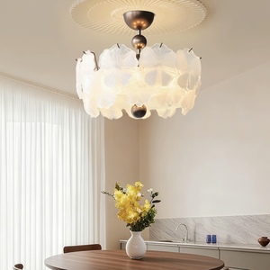 Lámpara de <span class=keywords><strong>Techo</strong></span> Retro Francesa de Alta Gama, Lámpara de <span class=keywords><strong>Segunda</strong></span> <span class=keywords><strong>Mano</strong></span>, Nueva Lámpara de Cristal para Estudio o Dormitorio Principal, Madera Sólida - Product Image 6