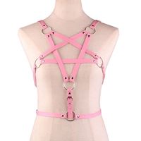 Harnais punk, soutien-gorge de rave, vêtements de danse BDSM, sous-vêtements pour femmes, bas à bretelles, porte-jarretelles réglables, hauts de costume sexy bondage 3D