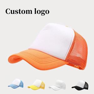 Custom logo 5 Panels Trucker <b>Hat</b> Wholesale Blank Foam Baseball Caps Two Tone Color Trucker <b>Hats</b> - Product Image 2