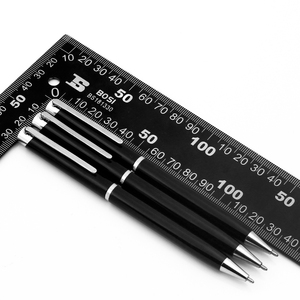 ปากกาลูกลื่นโลหะแบบหมุน สีดำ ขนาด 1.0 มม. สไตล์สปอร์ต พร้อมไส้ปากกา Parker แบบเติมได้  รับทำโลโก้ตามสั่ง หมึกสีน้ำเงิน/ดำ บรรจุ 50 ด้าม/แพ็ค ขายส่ง - Product Image 6