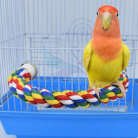 Perroquet corde perche coton corde oiseau perchoir escalade support barre oiseau élastique jouet perroquet mâcher jouets oiseau perchoir corde élastique