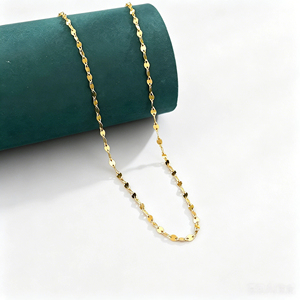 <span class=keywords><strong>Collana</strong></span> Choker in Oro Massiccio 18K Personalizzabile, Catena Sottile Lucida 1,3mm, Gioielli Fini Impermeabili e Permanenti - Product Image 6