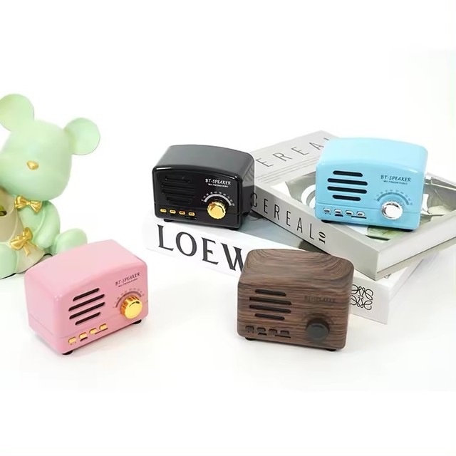 Serviceable Portable Speaker 1200mAh Battery FM Radio Retro Nostalgic TF Card Music Player Wireless Mini Speakers