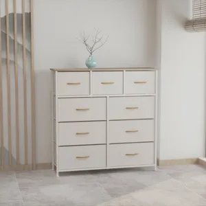 Storage Dresser Luxury Modern Nightstand Bedroom Furniture Custom White Black Cabinet Storage 6 Drawers Chest Dresser