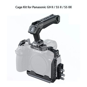 Kit de cage en silicone SmallRig pour appareils photo G9 <span class=keywords><strong>II</strong></span>/<span class=keywords><strong>S5</strong></span> <span class=keywords><strong>II</strong></span>/<span class=keywords><strong>S5</strong></span> IIX avec poignée supérieure, pince de câble et plaque de fixation rapide Arca-Swiss - Product Image 1