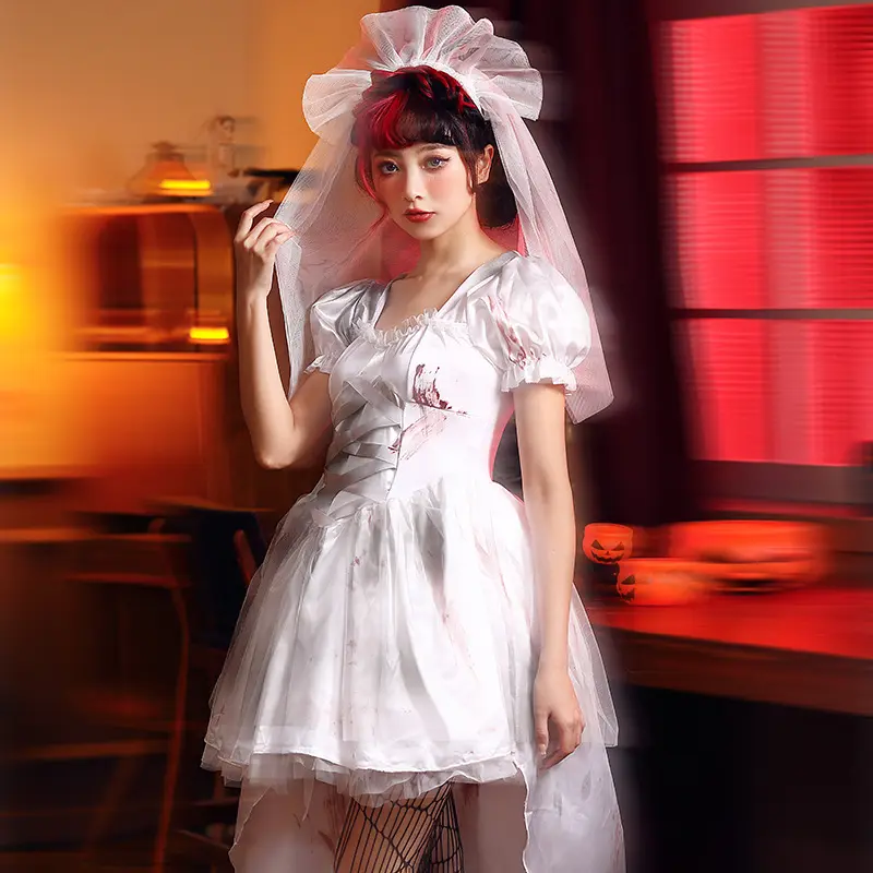 Halloween Carnival Women Ghost Bride spaventoso Bloody Zombie Nurse Vampire Devil Horror Party Dress Cosplay Costume Festival Clothes