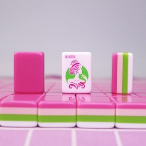 Juego de Mahjong Americano de Acrílico Rosa de Cuatro Capas Personalizado para Entretenimiento Familiar y Juego Familiar - Product Image 2