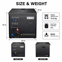 Máquina de Efecto de Llama LED para Exteriores, DMX512, Control por Voz Automático, IP67, Impermeable, Efectos Especiales para Escenarios, Discotecas, Eventos y Conciertos