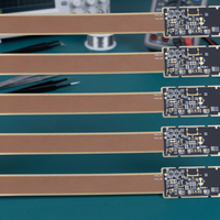 Placa PCB Rígida Flexible de 12 Capas, Material Base FR4+Poliimida, Vias Ciegas Enterradas, Acabado Superficial ENIG, para Aplicaciones de Cámara/Dron