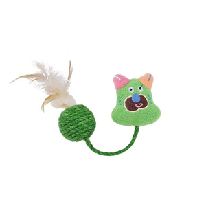 Jouets pour chats pour l'auto-entretenissement, soulagement de l'ennui, à mâcher, plumes, boule de sisal, nettoyage des dents, nœuds de corde, jouets interactifs pour animaux de compagnie - Product Image 1