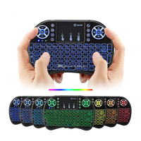 Control Remoto Inalámbrico I8 con Retroiluminación Colorida, Batería Recargable, Material ABS, Código Fijo, Marca OEM/ODM para TV Box