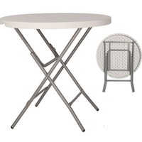 Table ronde pliante en plastique de 80cm de conception moderne pour la barre mobile de décrochage de balcon de cour extérieure