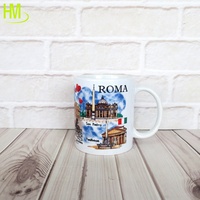 11OZ personnalisé voyage grès tasse à café en céramique Europe Style lave-vaisselle micro-ondes sécurité Géorgie Souvenir imprimé fabriqué