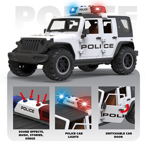 LASIVE <span class=keywords><strong>TOYS</strong></span> 惯性越野车 六门可开 带灯光和声音 含3节AG13电池 适合3岁以上男孩 - Product Image 1