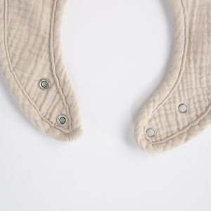 New Arrival Reusable Soft 6-Layer Eco-Friendly Anti-Bacterial <strong>Baby</strong> <strong>Bib</strong> Button Washable Custom Logo Organic <strong>Bandana</strong> Muslin <strong>Bibs</strong> - Product Image 6