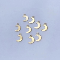 Nouveau Pendentif Mini Lune Forme Or Rempli 14K pour Bijoux Permanents Fabrication Breloques Éclair