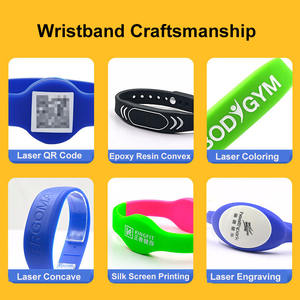 Cómoda pulsera de silicona <span class=keywords><strong>RFID</strong></span> 13,56 MHz con Chip NFC para pago evento gimnasio Hotel diseño imprimible logotipo personalizado tamaño Color - Product Image 4