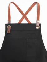 DUOLAI Tablier de cuisine personnalisé en toile Tablier pour enfants Barista Tablier de cuisine naturel 100% coton Tabliers de cuisine en toile pour hommes