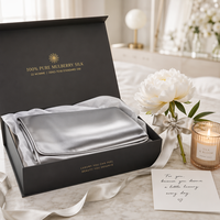 Taie d'oreiller en satin de soie de mûrier 100% pure 22 Momme avec bordure élégante et fermeture éclair, anti-âge, pour soins capillaires, multicolore, vente en gros
