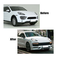 TEGARRY Kit complet de carrosserie avant de haute qualité, phares LED, style Turbo+TKT Cayenne 2011-2014, matériau PP, ajustement parfait à 100%