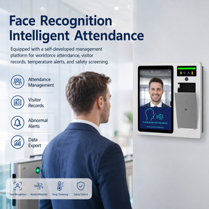 Terminal de détection biométrique Android pour test d'alcoolémie et mesure de température, avec reconnaissance faciale, mural et fonction de réinitialisation - Product Image 4