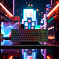 Clavier mécanique de jeu Havit KB890L avec disposition arabe et espagnole, interrupteurs bleus, ergonomique, filaire, étanche, RVB pour PC