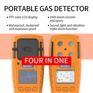 Safewill เครื่องทดสอบคุณภาพอากาศแบบพกพา 4 in1 สารพิษแก๊สเครื่องตรวจจับ CO H2S O2 LEL ออกซิเจนเครื่องตรวจจับก๊าซ